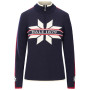 Bluză femei Dale of Norway Nåle Fem Sweater albastru/alb Navy Offwhite Red Rose