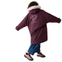 Geacă impermeabilă pentru copii Regatta Junior Waterproof Changing Robe Pro Fig