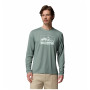 Tricou bărbați Columbia Parsons Point™ Ls Graphic Tee verde deschis Sedona Sage Heather Framed Peakscape