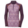 Tricou funcțional femei Helly Hansen W Lifa Merino Midw Gra 1/2 Zip