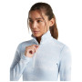 Tricou funcțional femei Icebreaker Women M 260 Tech Vertex LS HZ Chillwave
