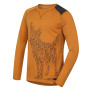 Tricou funcțional bărbați Husky Merino 100 Dog (mânecă lungă) maro