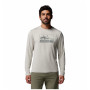 Tricou bărbați Columbia Parsons Point™ Ls Graphic Tee bej Dark Stone Heather Framed Peakscape