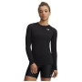 Tricou femei Under Armour UA HG Authentics Comp LS negru