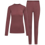 Lenjerie termică femei Viking Meriboo Lady Set roz pink