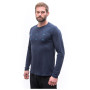Tricou funcțional bărbați Sensor Merino Blend Typo deep blue