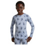 Tricou funcțional copii Icebreaker Kids M 200 Oasis LS Crewe Bear Tour AOP