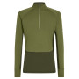 Tricou funcțional bărbați Icebreaker Men Mer 200 ZoneKnit LS Half Zip verde închis Dkloden/Spha/Cb