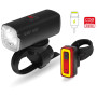 Lumină față / spate Just One Tube 400 Set negru černá