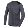 Tricou funcțional bărbați Husky Merino 100 Dog (mânecă lungă) gri