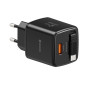 Adaptor Swissten SlideCharge Gan 45W, 1X USB-A 18W + kabel USB-C 0,75 m