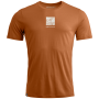 Tricou funcțional bărbați Ortovox 120 Cool Tec Abstract maro dechis Bristle Brown