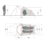 Cort ultraușor de 2 persoane Vaude Ultralight Chapel XT 2P