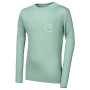 Tricou funcțional copii Sensor Merino DF Logo Up Basil Green