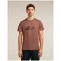 Tricou funcțional bărbați Icebreaker Merino Blend Core SS Tee Canoe Companions cărămiziu CAROB
