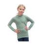 Tricou funcțional copii Sensor Merino DF Logo Up Basil Green