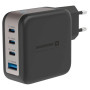 Adaptor Swissten GaN Travel Charger 100W 3X USB-C PD + USB-A