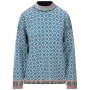 Bluză femei Dale of Norway Langøy Fem Sweater albastru/alb Arctic Blue Offwhite