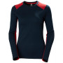 Tricou funcțional femei Helly Hansen W Lifa Merino Midweight Crew albastru