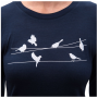 Tricou funcțional pentru femei cu mânecă lungă Sensor Merino Active Songbirds