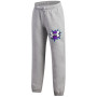 Pantaloni copii Under Armour UA B Rival FLC Graphics Jgr Mod Gray Light Heather