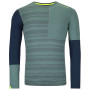 Tricou funcțional bărbați Ortovox 185 Rock'N'Wool Long Sleeve M gri/albastru arctic grey