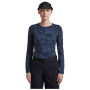 Tricou funcțional femei Icebreaker Women M 200 Oasis LS Crewe Moss BloomAOP