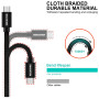 Cablul de încărcare și de date Swissten Textile USB / Micro USB 1,2 m