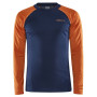 Tricou funcțional bărbați Craft Core Warm Baselayer Ls albastru/portocaliu