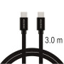 Cablul de încărcare și de date Swissten Textile USB-C / USB-C 3 m