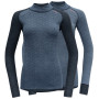 Tricou funcțional femei Devold Kvitegga Merino 230 Cross Neck