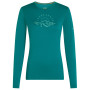 Tricou funcțional femei Icebreaker Women Merino 200 Oasis LS Crewe Sunrise Summit turcoaz Tidal Teal