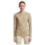 Tricou funcțional femei Icebreaker Women M 200 Oasis LS Crewe Moss BloomAOP