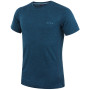 Tricou bărbați MOOA MerinoSilk 160 short albastru lagoon blue melange