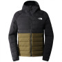 Geacă bărbați The North Face M Belleview Stretch Down Hoodie negru/verde