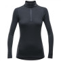 Tricou funcțional femei Devold Duo Active Merino 205 Z.Neck negru