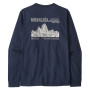 Tricou bărbați Patagonia M's L/S MW Hut Tripper Skyline T-Shirt