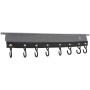 Cuier Bo-Camp Coat-hanger Velcro 8-hook negru Antracit