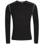 Tricou funcțional bărbați Zulu Merino 240 Long negru/verde Black/Green