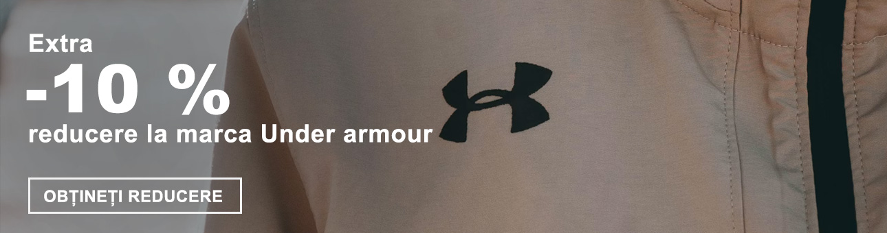 Extra -10% reducere la marca UNDER ARMOUR