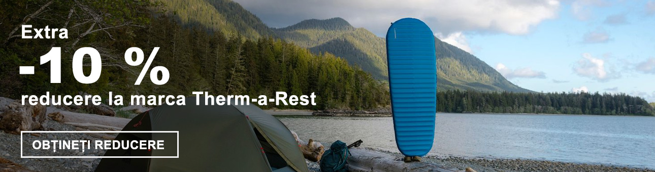 Extra -10% reducere la marca Therm-a-Rest